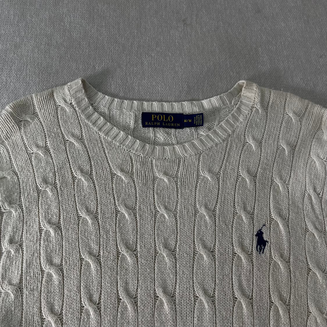 100 폴로랄프로렌 베이지 꽈배기 니트 상품이미지2