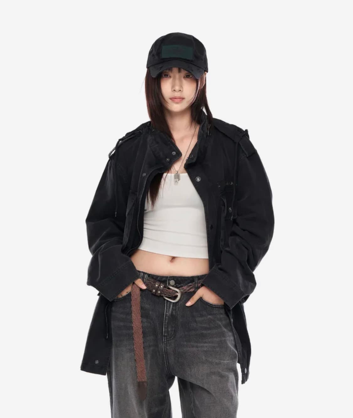 아캄 워시드 필드 자켓 블랙 상품이미지2