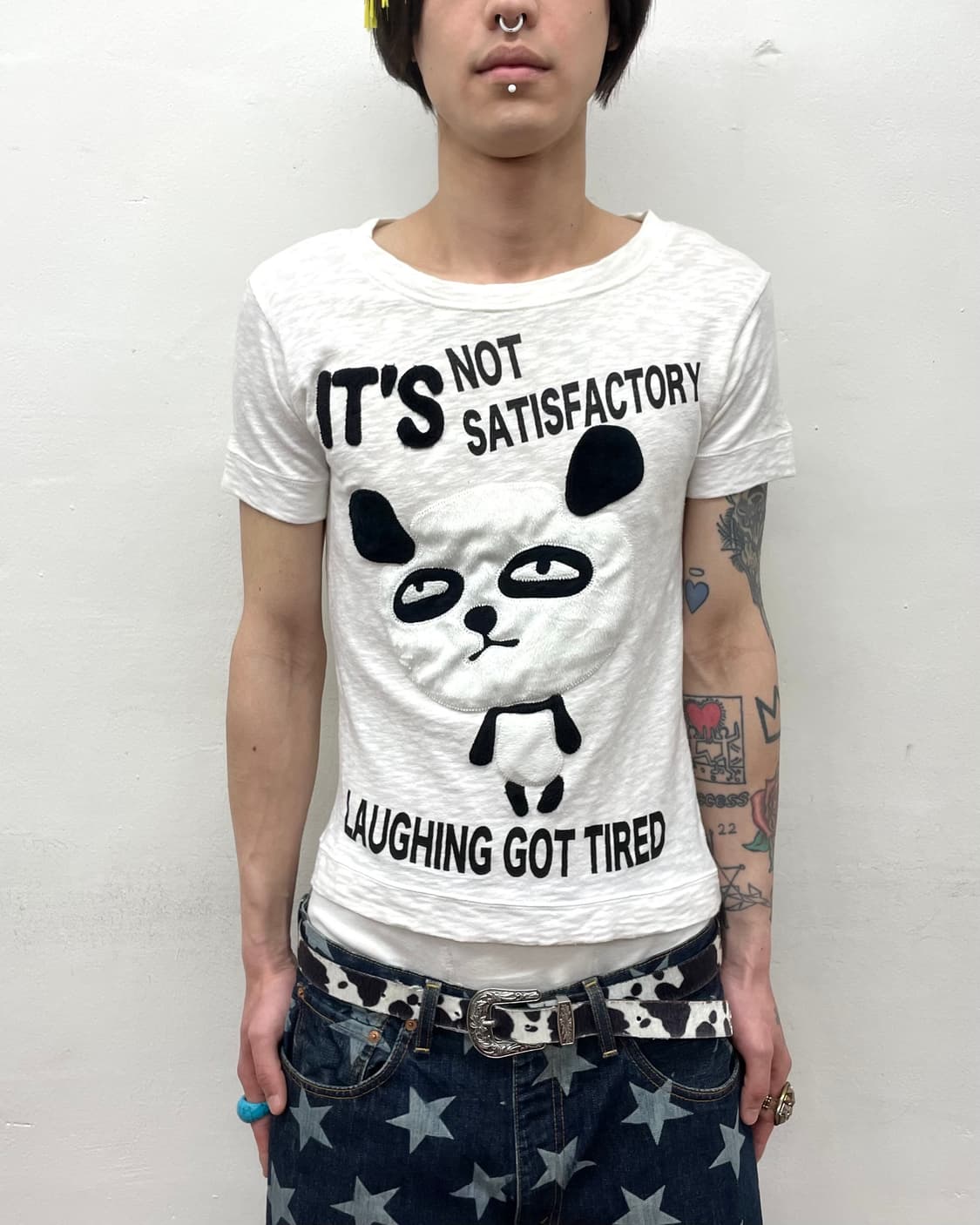 Cutie Panda Wappen T-shirt 상품이미지1