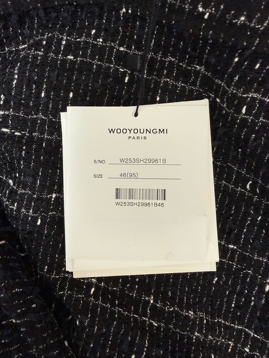 (25FW 새상품) 우영미 블랙 트위드 셔츠(46) 상품이미지4