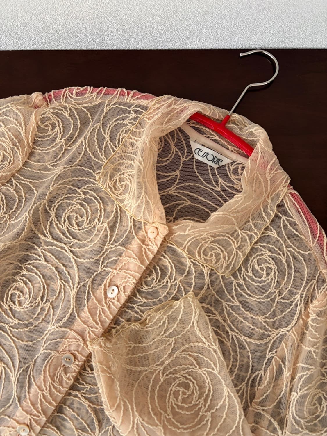 rose stitch sheer blouse 상품이미지8