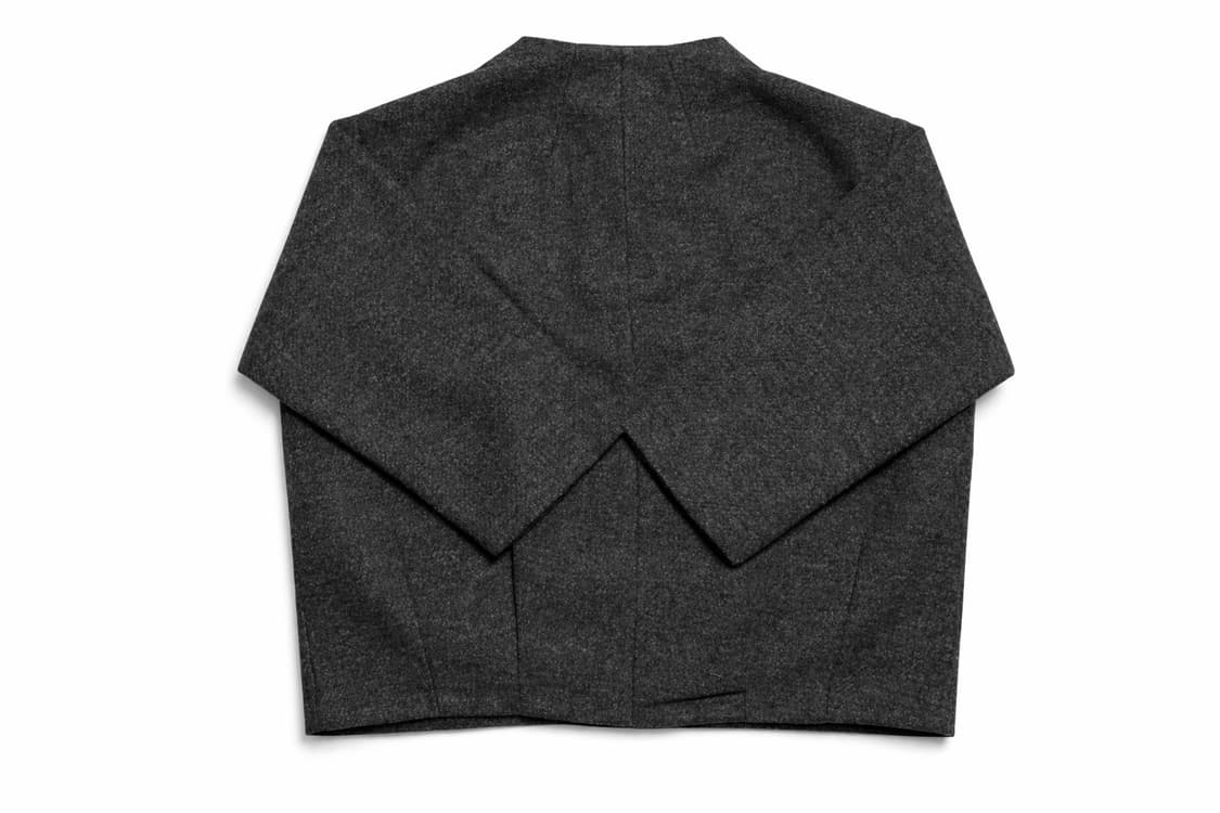 JPN 일본 빈티지 y2k 모리걸 플라워 자수 디테일 노카라 라운드 자켓 상품이미지2