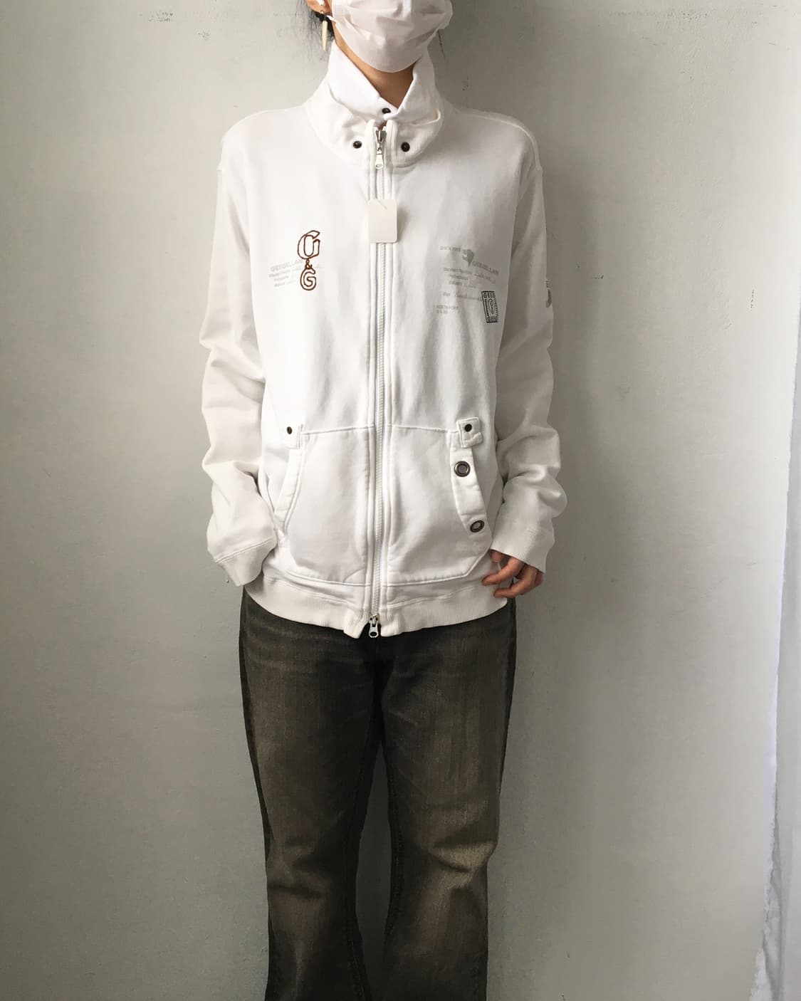 High neck cotton zip up 상품이미지1