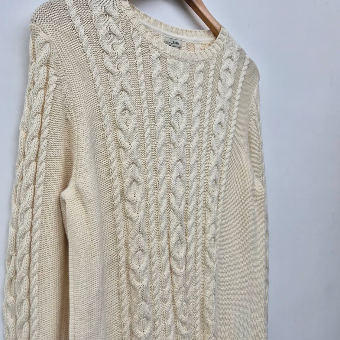 엘엘빈 아이보리 케이블 니트 스웨터 남녀공용 L 상품이미지2