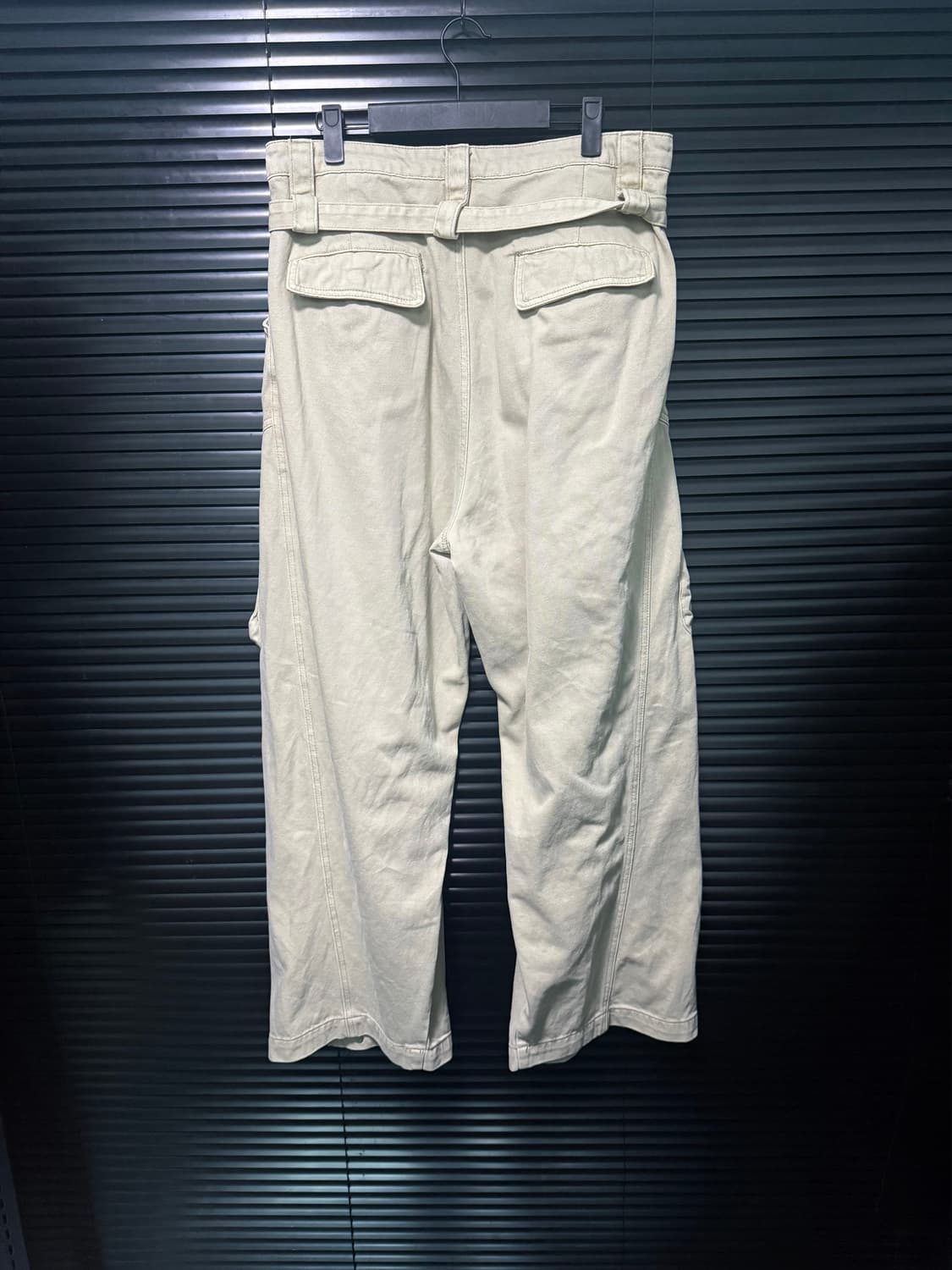 COMMA 벨티드 카고 와이드 팬츠 바지 32 33 통바지 베이지 스트릿 상품이미지5