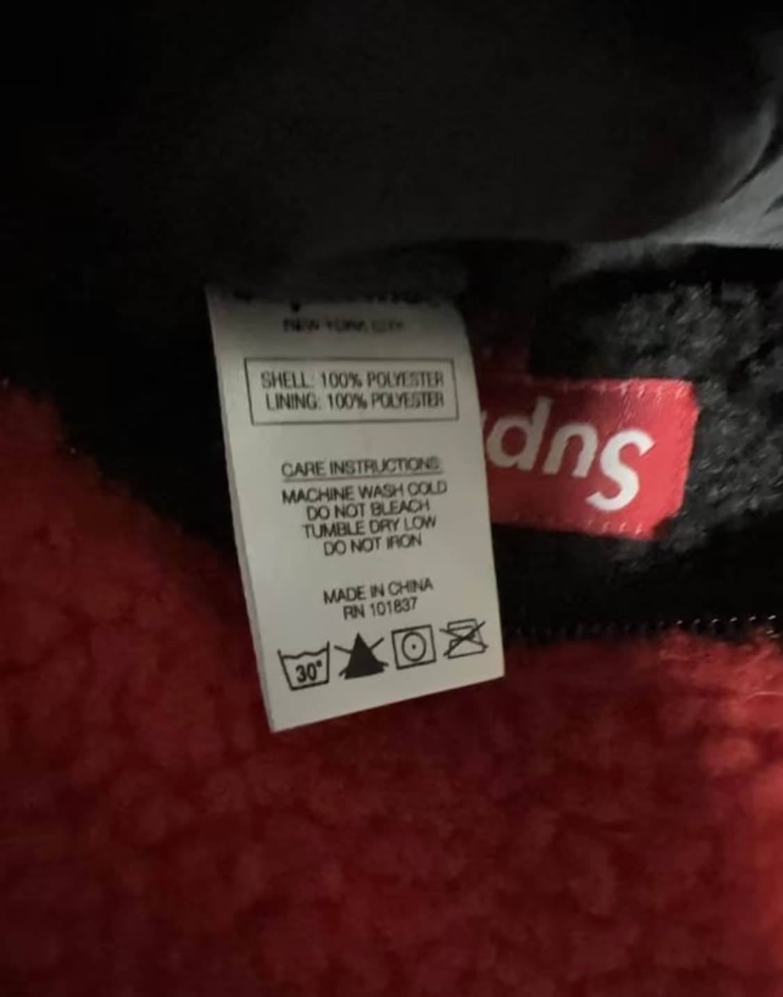 슈프림 FW20 플리스 상품이미지4