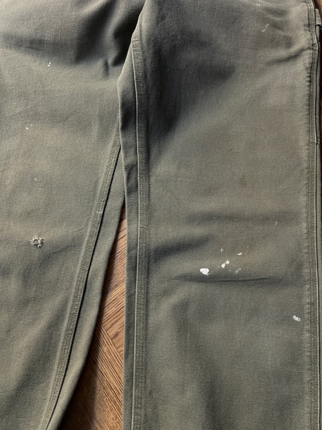 [29]칼하트 USA 빈티지 페인팅 모스그린 싱글니 카펜터 워크 팬츠 상품이미지5