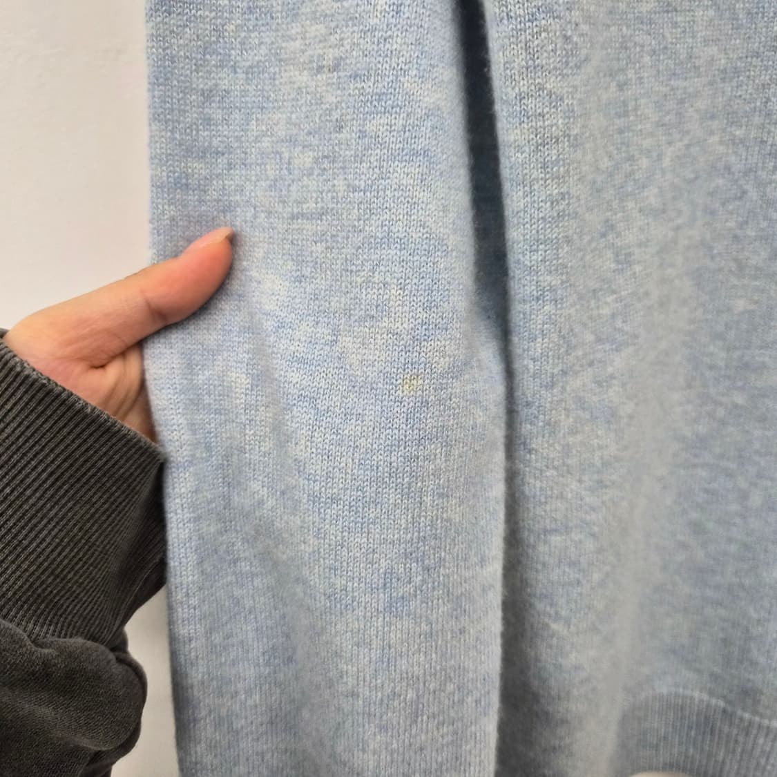 캐시미어 100% UNIT 유닛 하늘색 니트 남녀공용 L 상품이미지6
