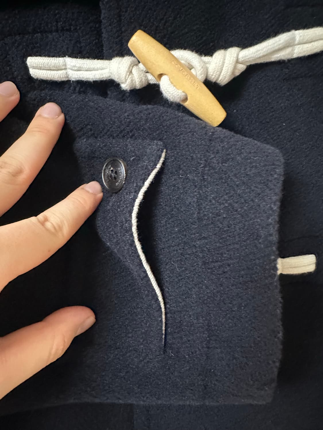 커버낫 크롭 떡볶이 코트 S 드라이클리닝 완료 상품이미지3