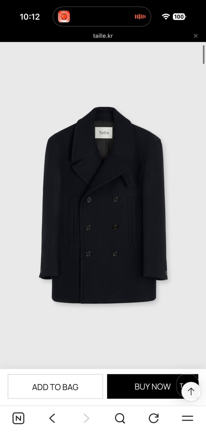 25fw 타일레 피코트 판매합니다 다크네이비 상품이미지1