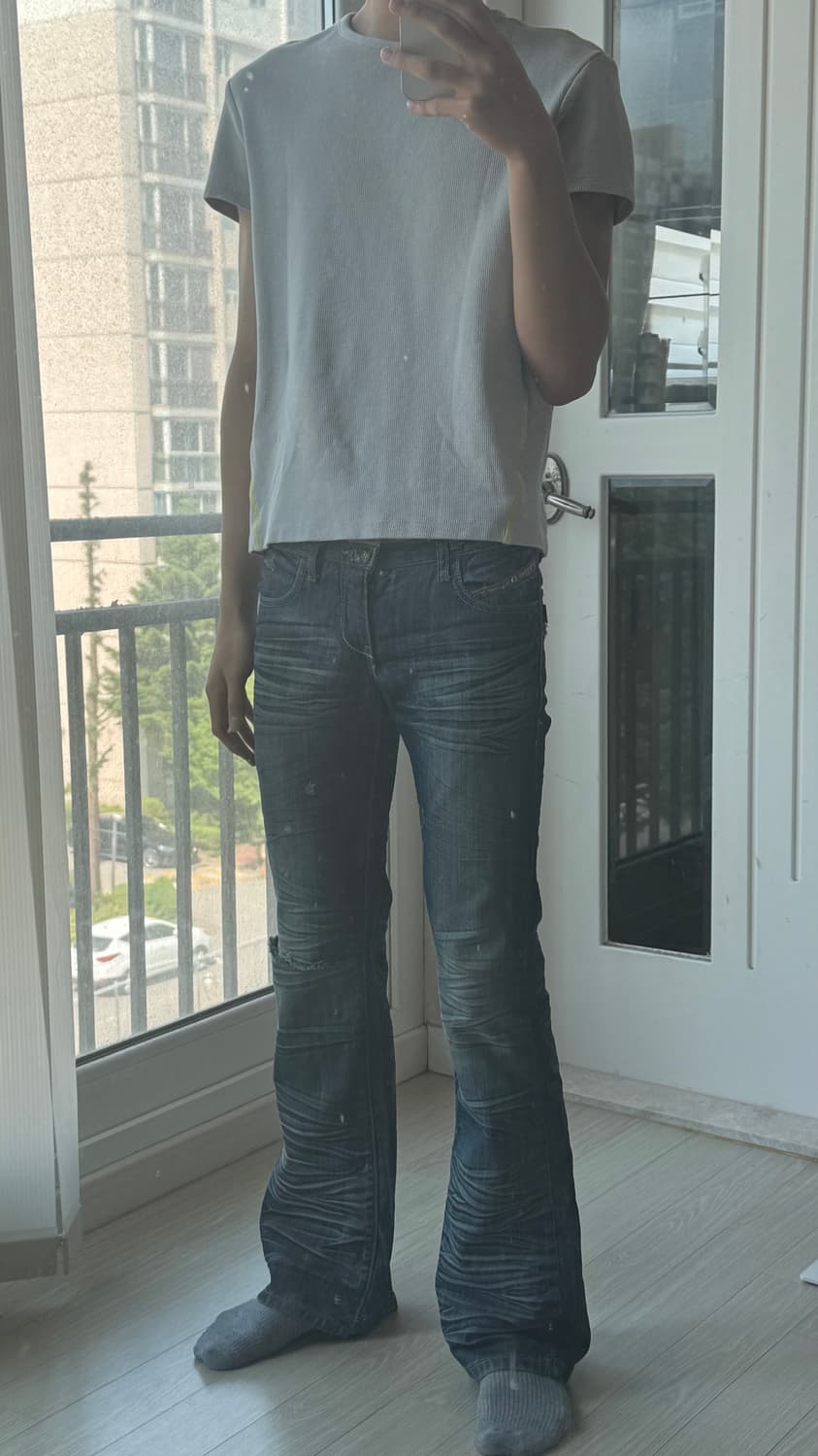 빈티지 부츠컷 웨스턴 데님 팬츠 상품이미지1