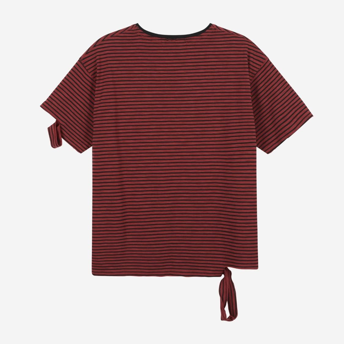 OVAN DAMEGED STRIPE T-SHIRT_[RED] 상품이미지2