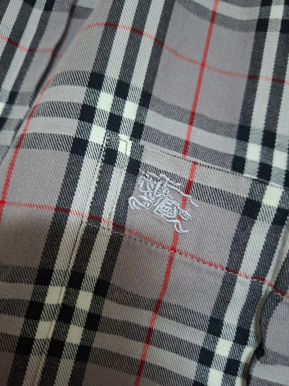 버버리 빈티지 체크셔츠 그레이 XL (110) 상품이미지2