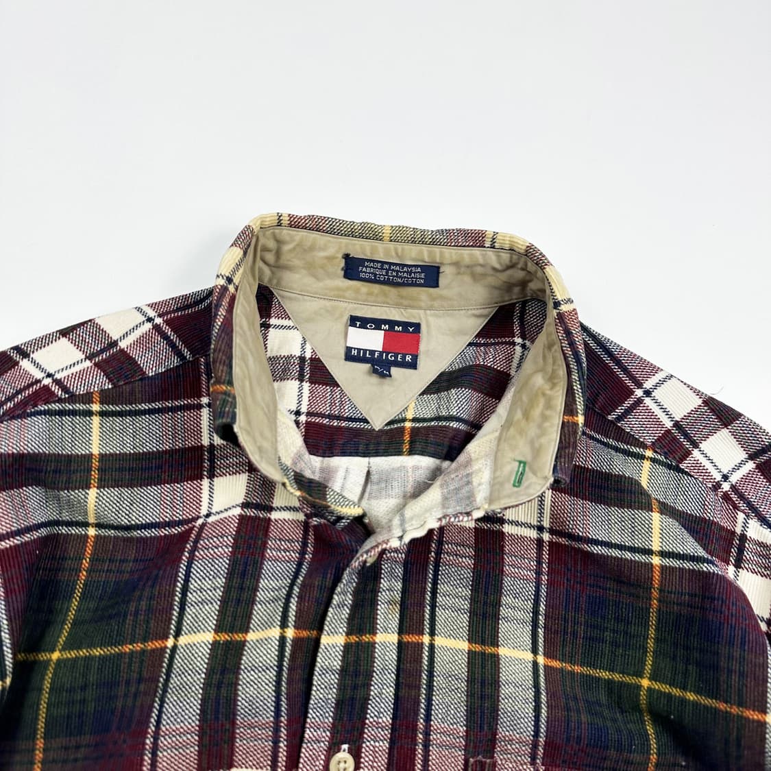 (오염) 타미힐피거 올드 아카이브 크레스트 셔츠 2XL 상품이미지5