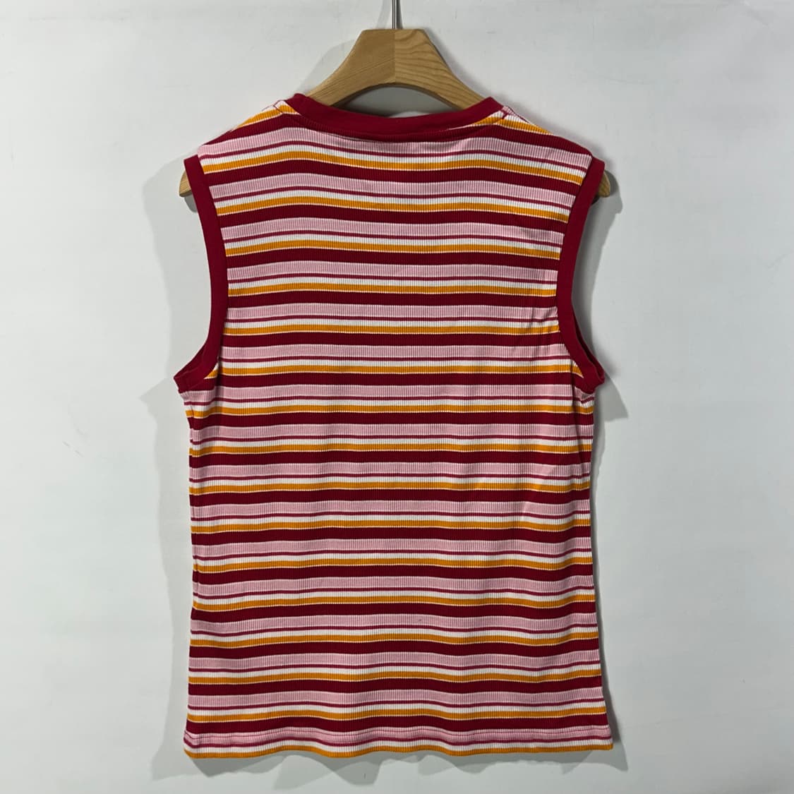 [Courreges] 꾸레쥬 스트라이프 로고 슬리브리스 상품이미지2