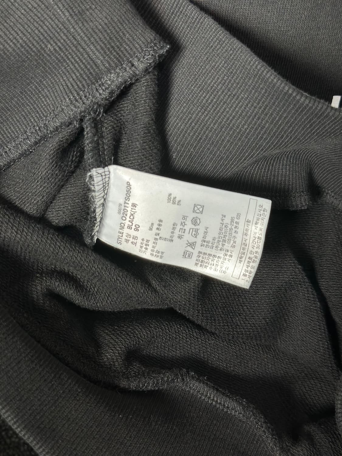 앤듀 오버핏 블랙 후드티 상품이미지5