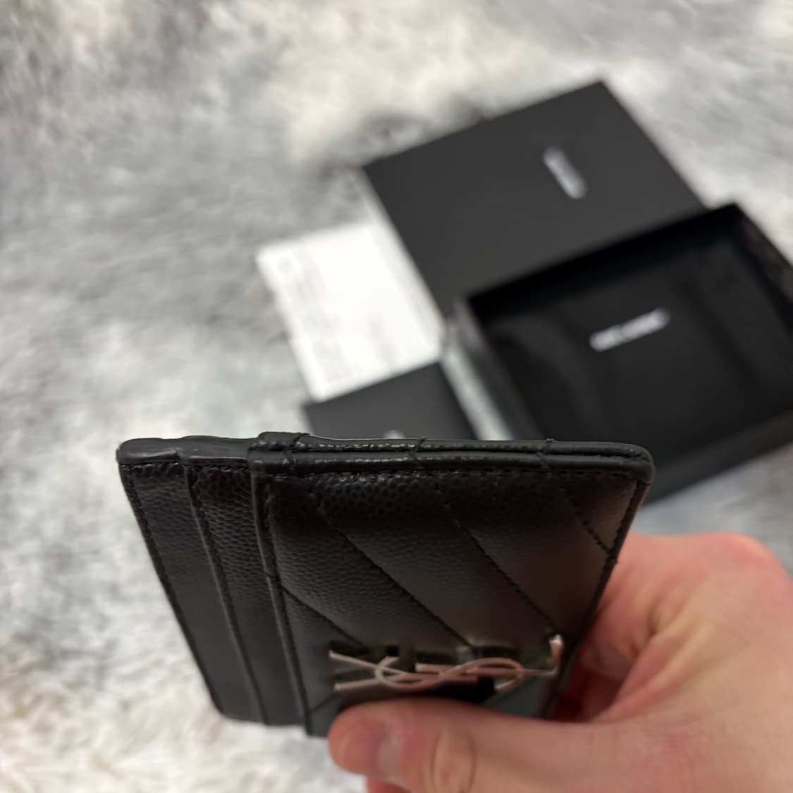 입생로랑 마틀라세 카드지갑 은장 상품이미지3