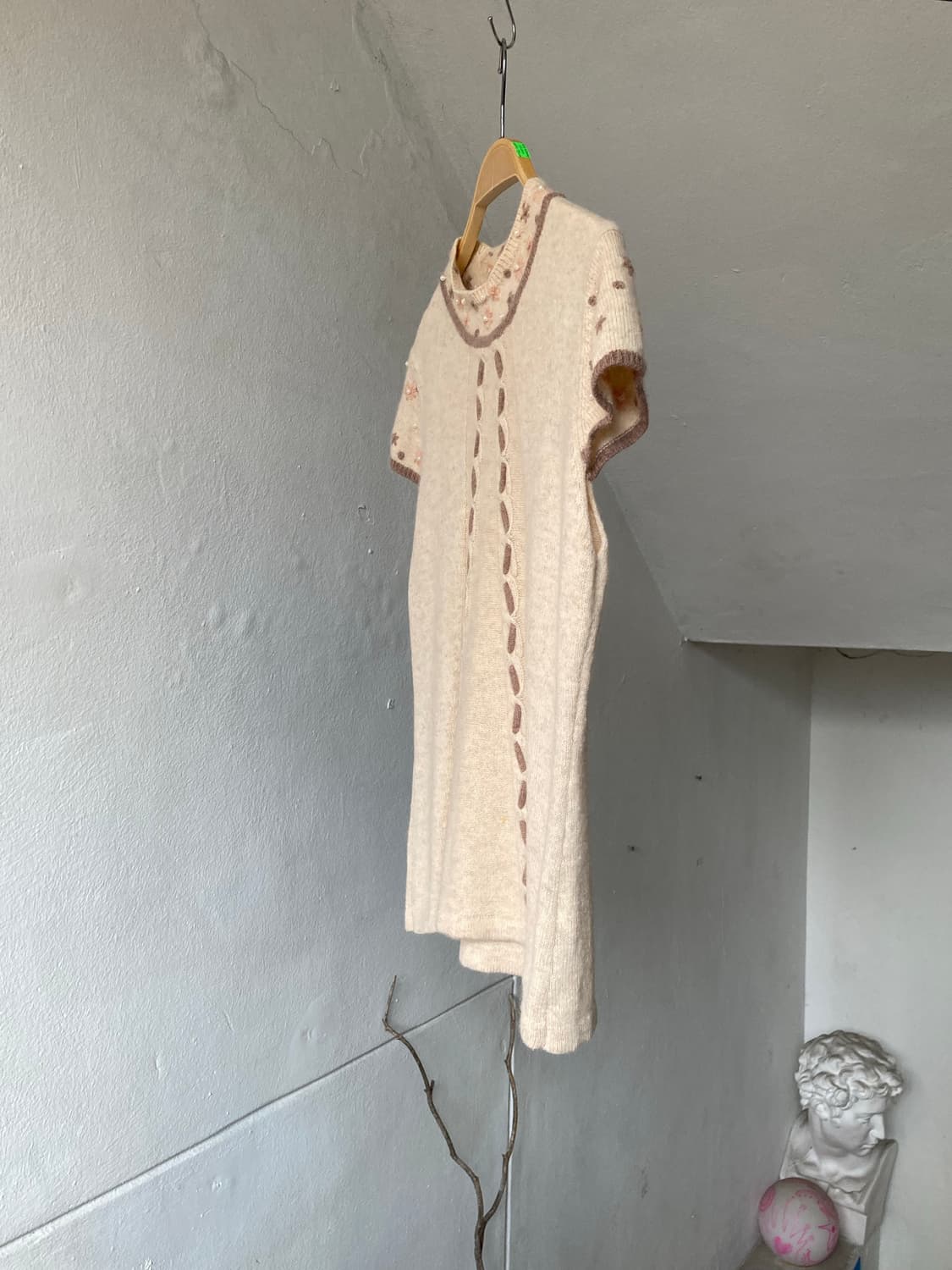 모리걸 진주디테일 캡소매 레이어드 니트 상품이미지4