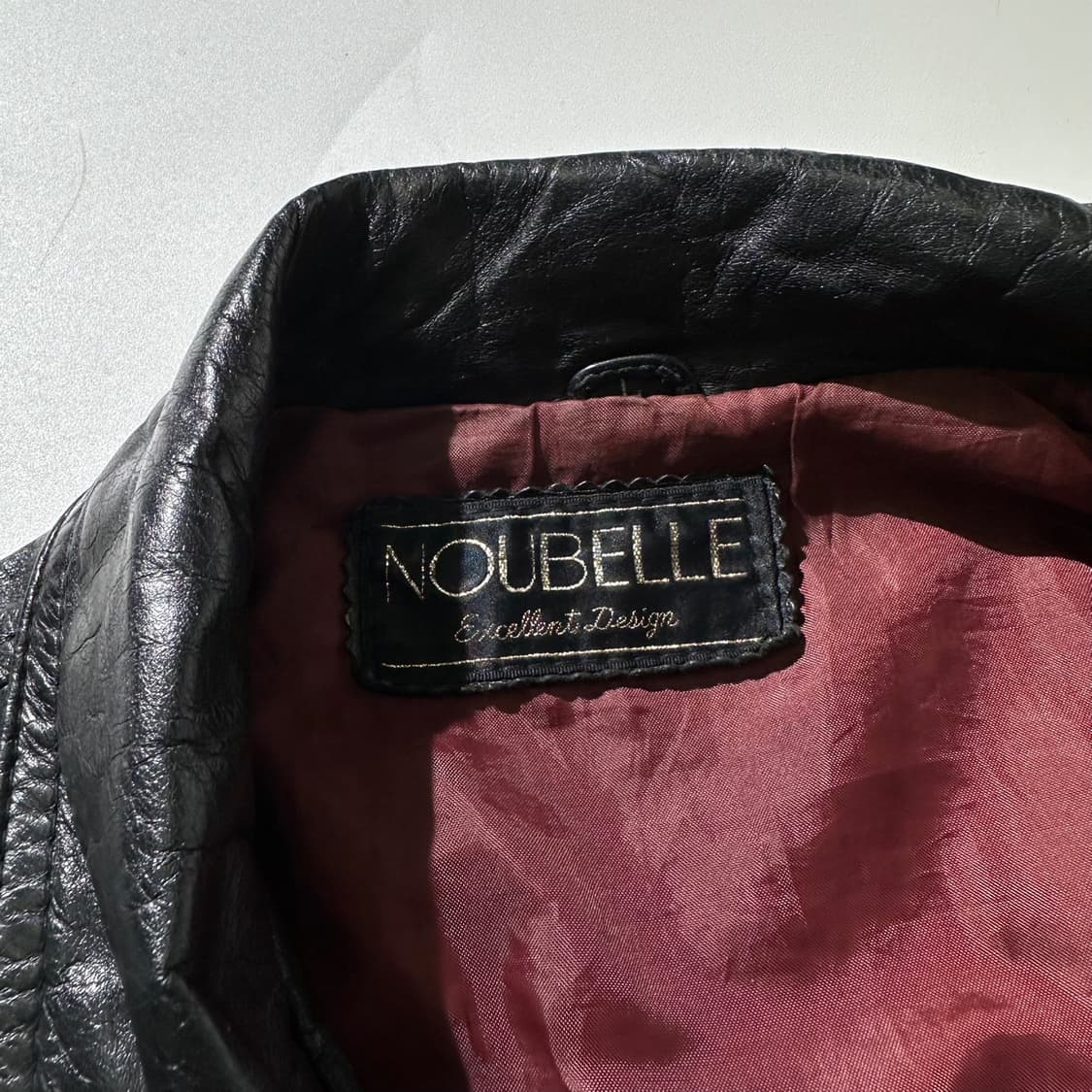 Noubelle 카우스킨 소가죽 레더 봄버 블루종 자켓 상품이미지4