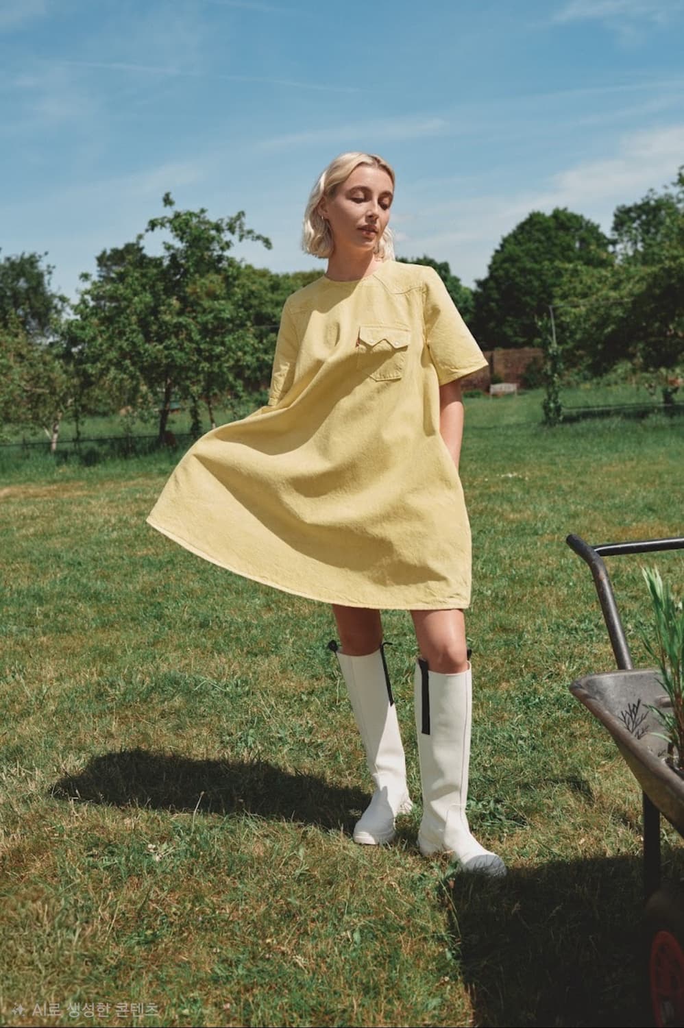 LEVI'S X GANNI SAWTOOTH TRAPEZE DRESS- M 상품이미지1