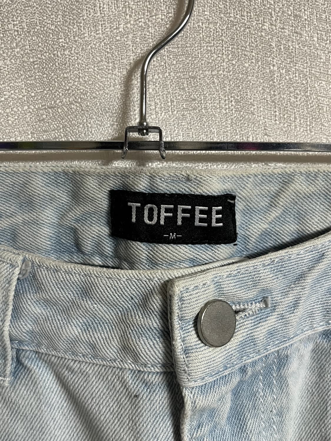 토피 와이드 연청 데님팬츠 M 상품이미지5