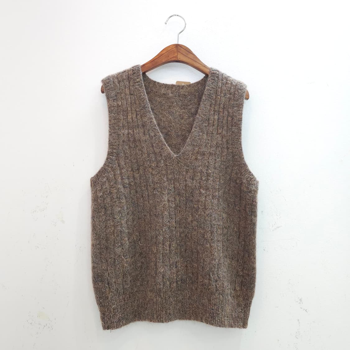 울 브라운 컬러믹스 레이어드 조끼 베스트 상품이미지1