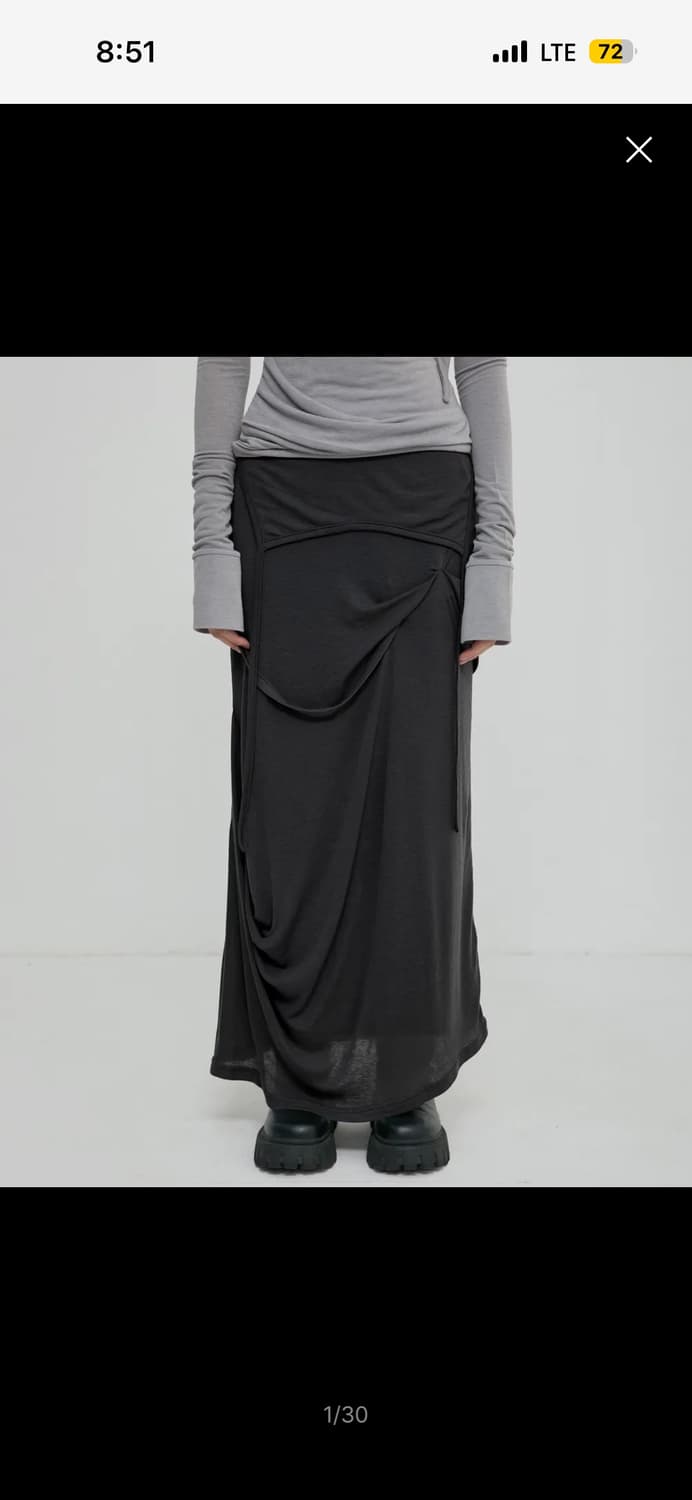 플레어업 레이어드 슬리브 치마 세트 상품이미지2