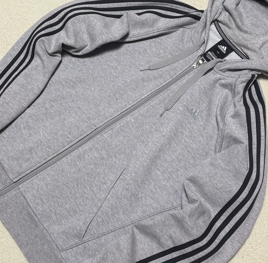 아디다스 에센셜 그레이 후드집업  상품이미지3