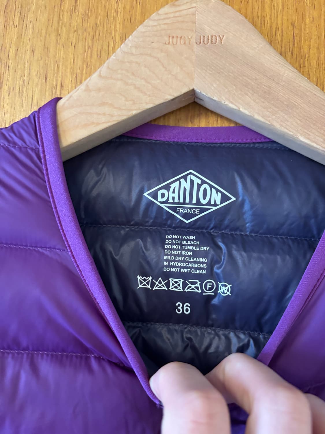 DANTON 단톤 패딩 조끼 퍼플 상품이미지3