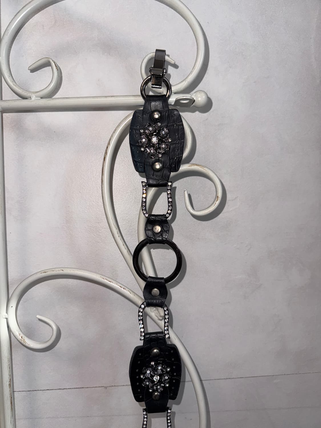 Black flower cubic chain belt 상품이미지5
