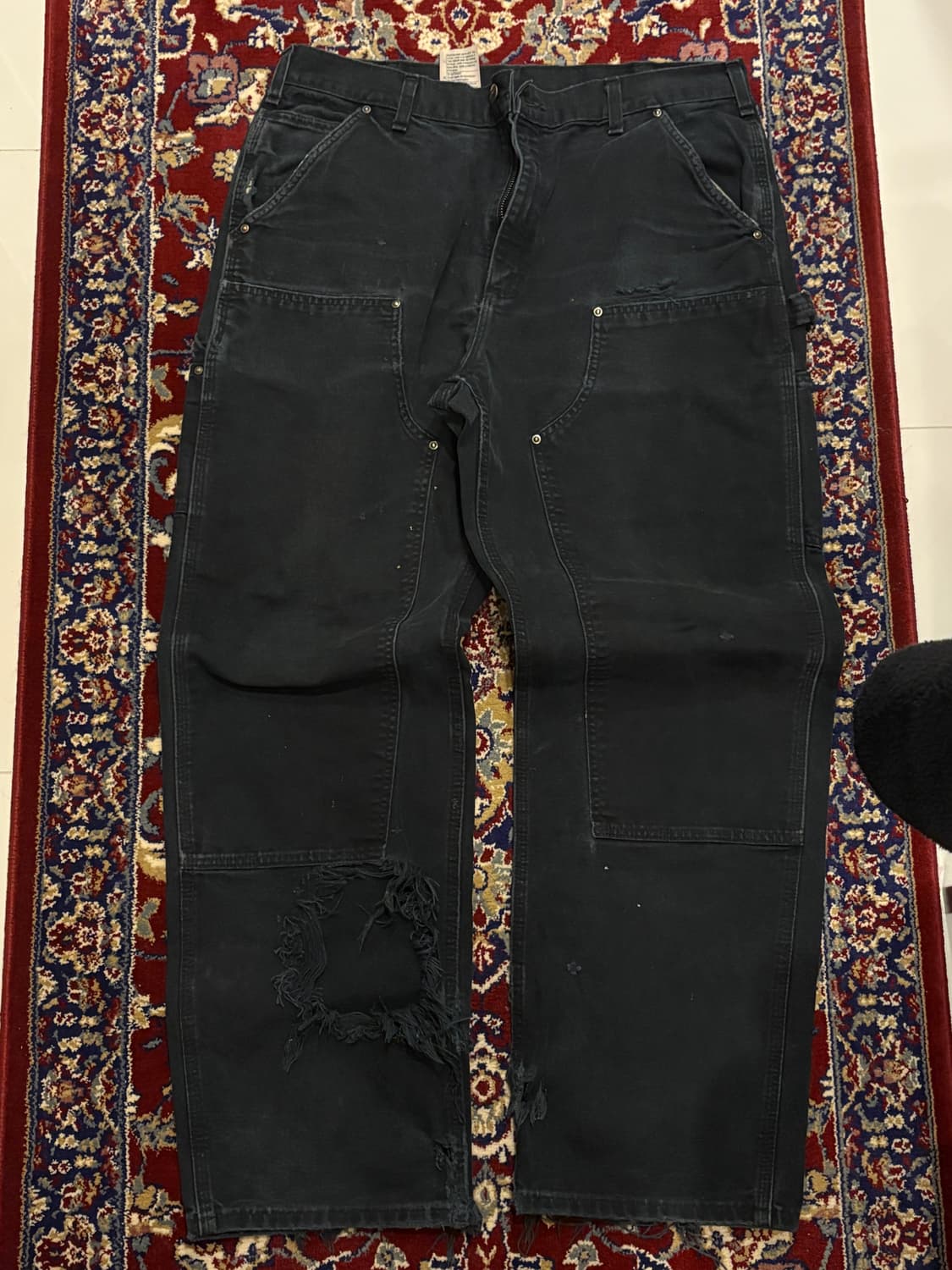 칼하트 더블니 블랙 B136 BLK 상품이미지1