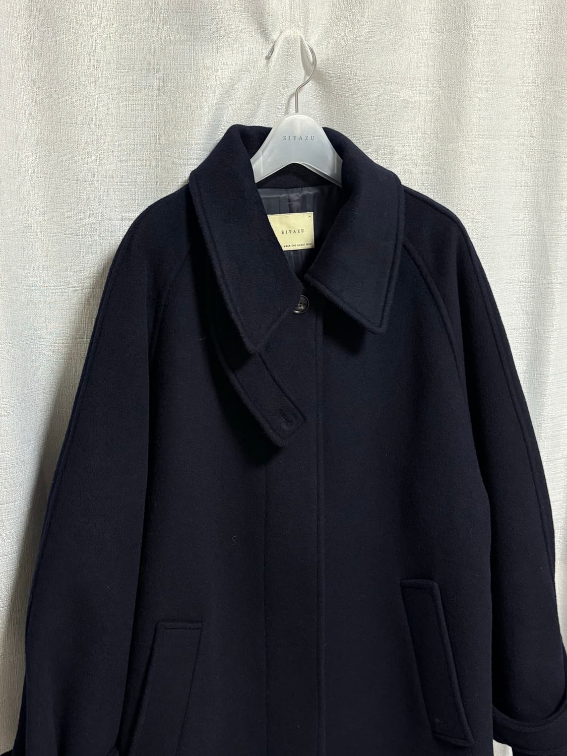 Siyazu 시야쥬 캐시미어 울 코트 네이비 상품이미지6