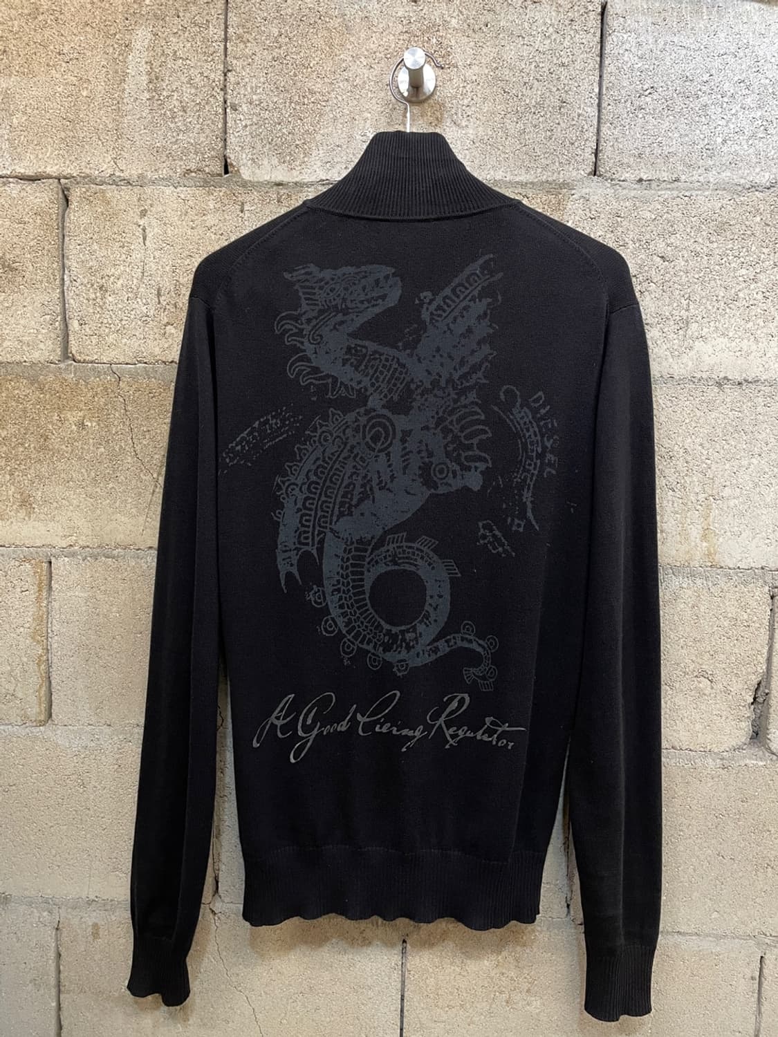 디젤 드래곤 스컬 니트 집업 상품이미지3