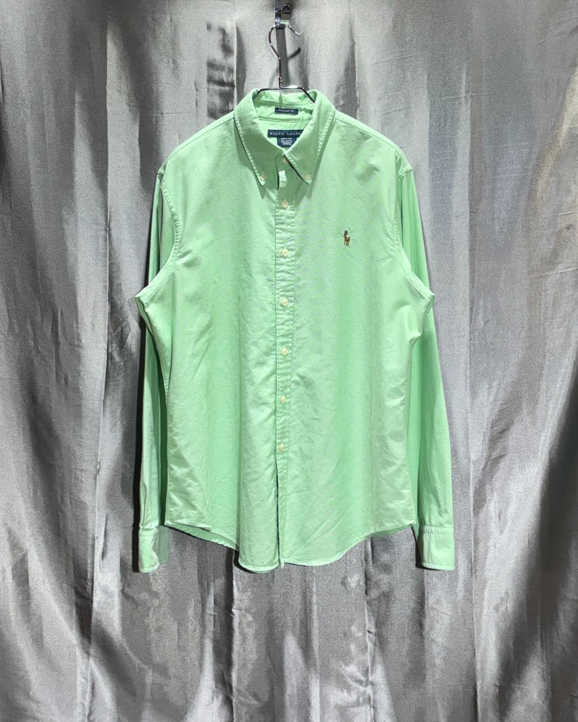 L 폴로랄프로렌 클래식핏 라이트그린 코튼 셔츠  상품이미지2