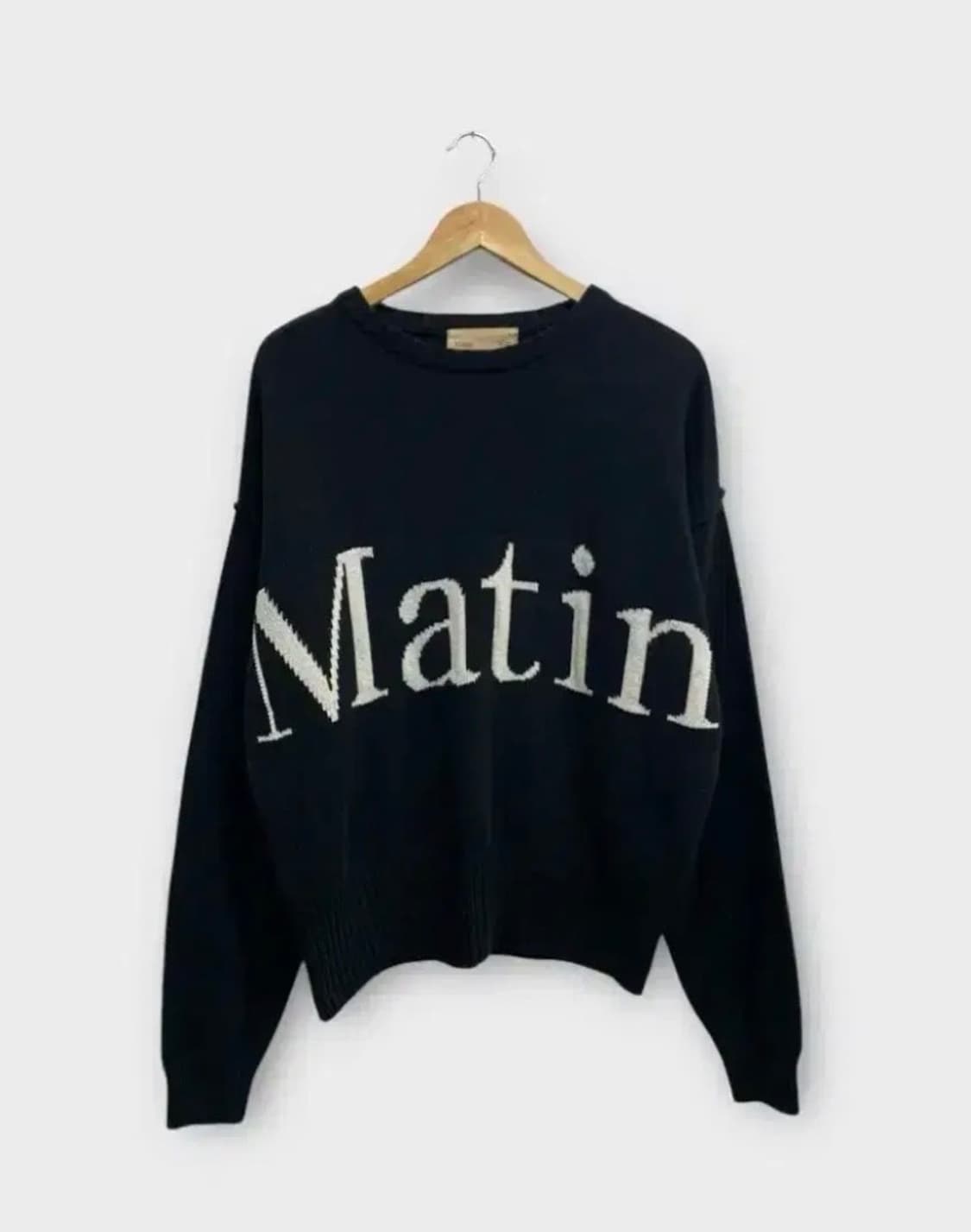 마뗑킴 빅로고 니트 블랙 free 상품이미지1