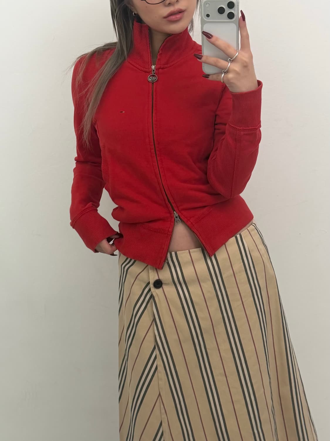 타미 힐피거 레드 투웨이 집업 상품이미지2