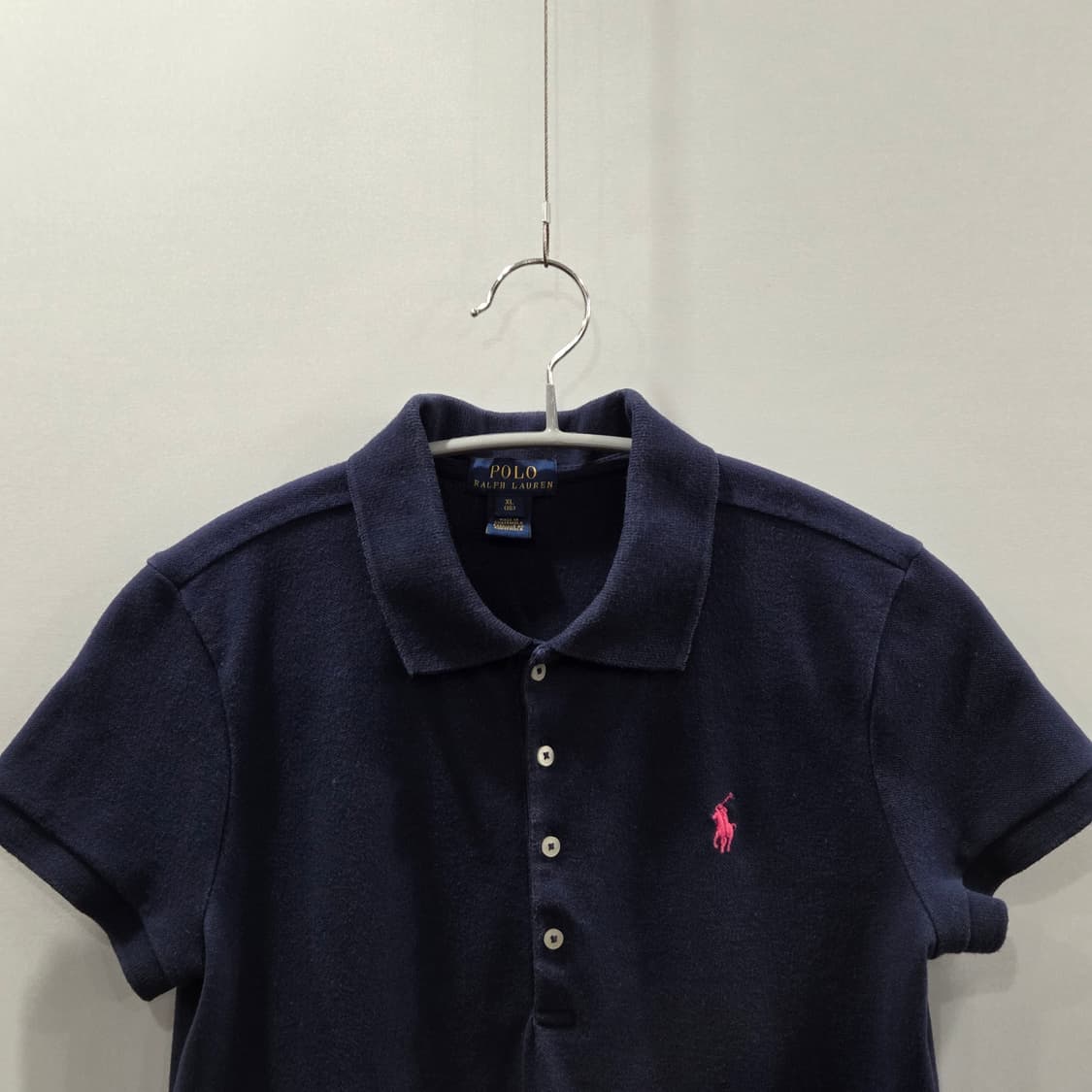 폴로랄프로렌 걸즈 피케 카라티 네이비 XL/16 상품이미지2