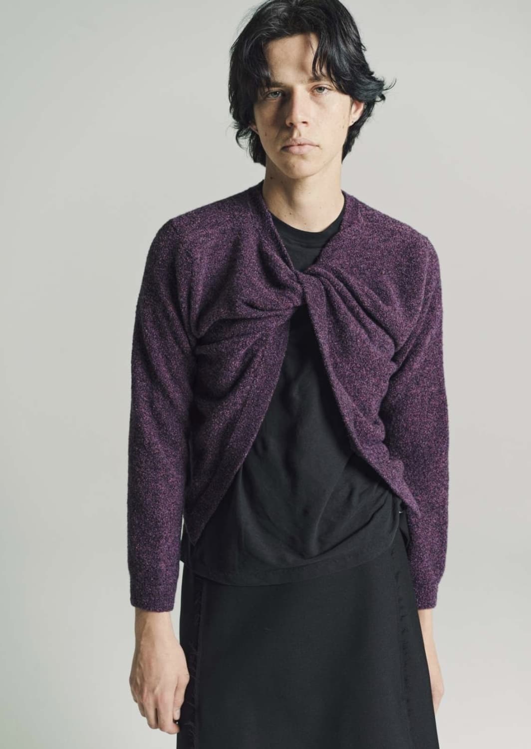 Namacheko knotted cardigan (S) 상품이미지2
