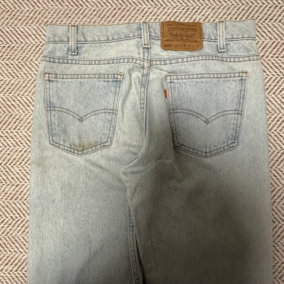 LEVI'S 505 90's usa made orangetab denim 상품이미지4
