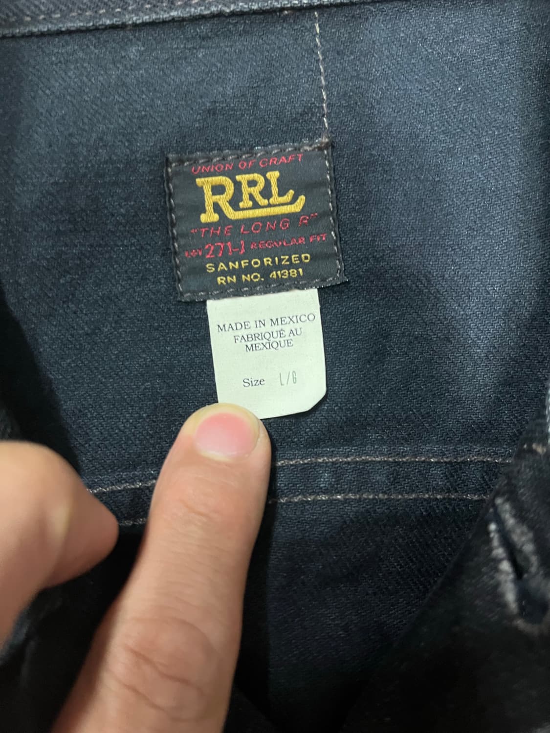 더블알엘 lot 271 블랙 L 상품이미지3