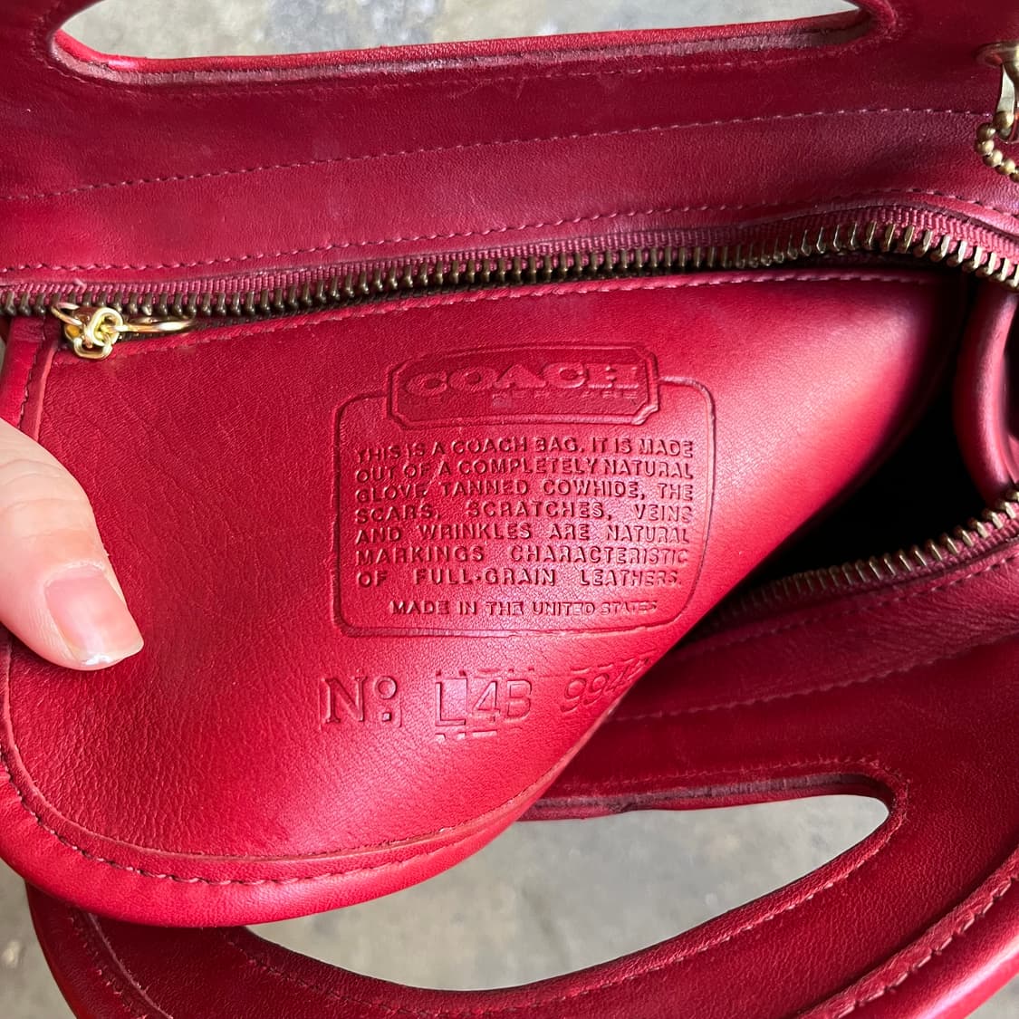 90s  코치 글로브 레더 토트백 상품이미지9