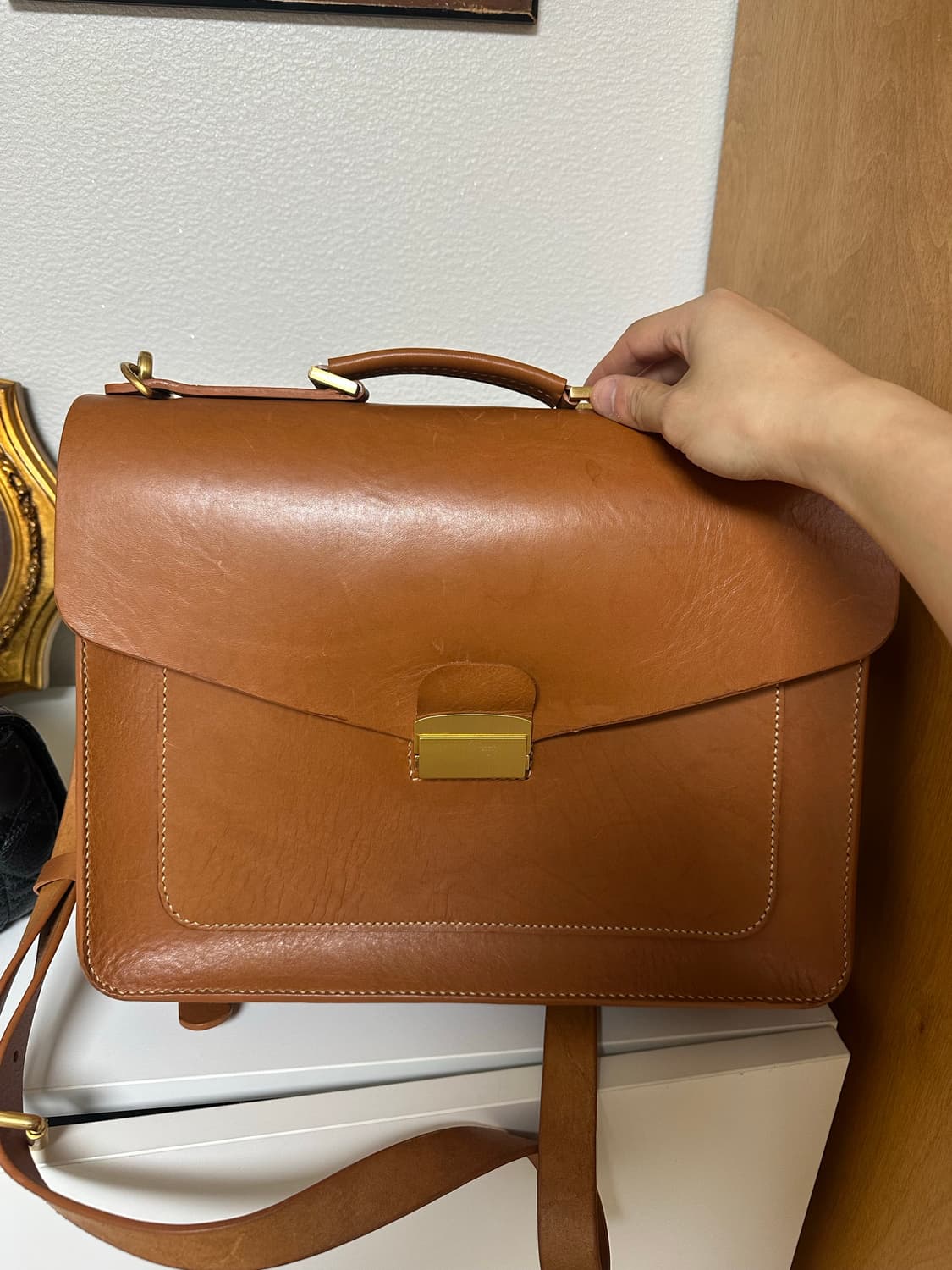 가죽 빈티지 서류가방 팝니다 상품이미지2