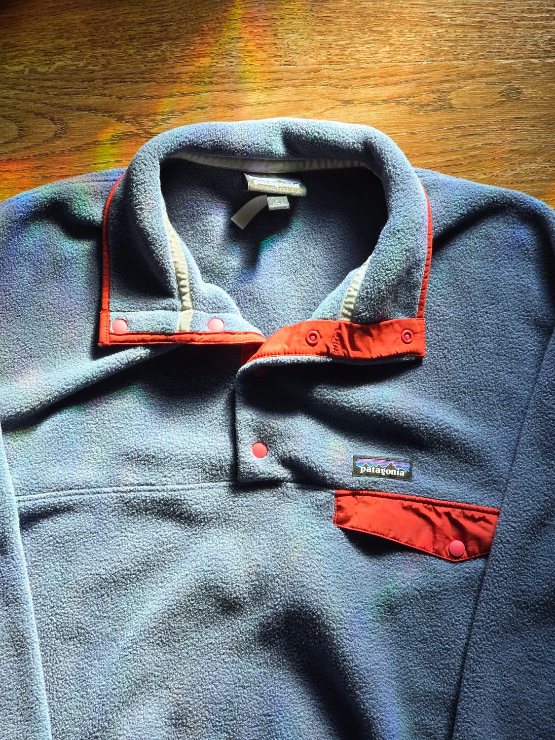 파타고니아 신칠라 스냅티 슬레이트블루 레드 L 상품이미지1