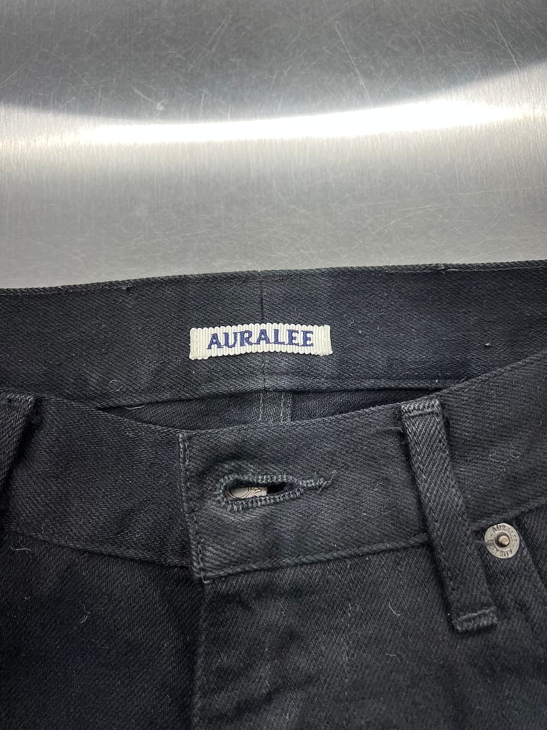 오라리 블랙 바스트 컷 릴렉스 코튼 팬츠 상품이미지7