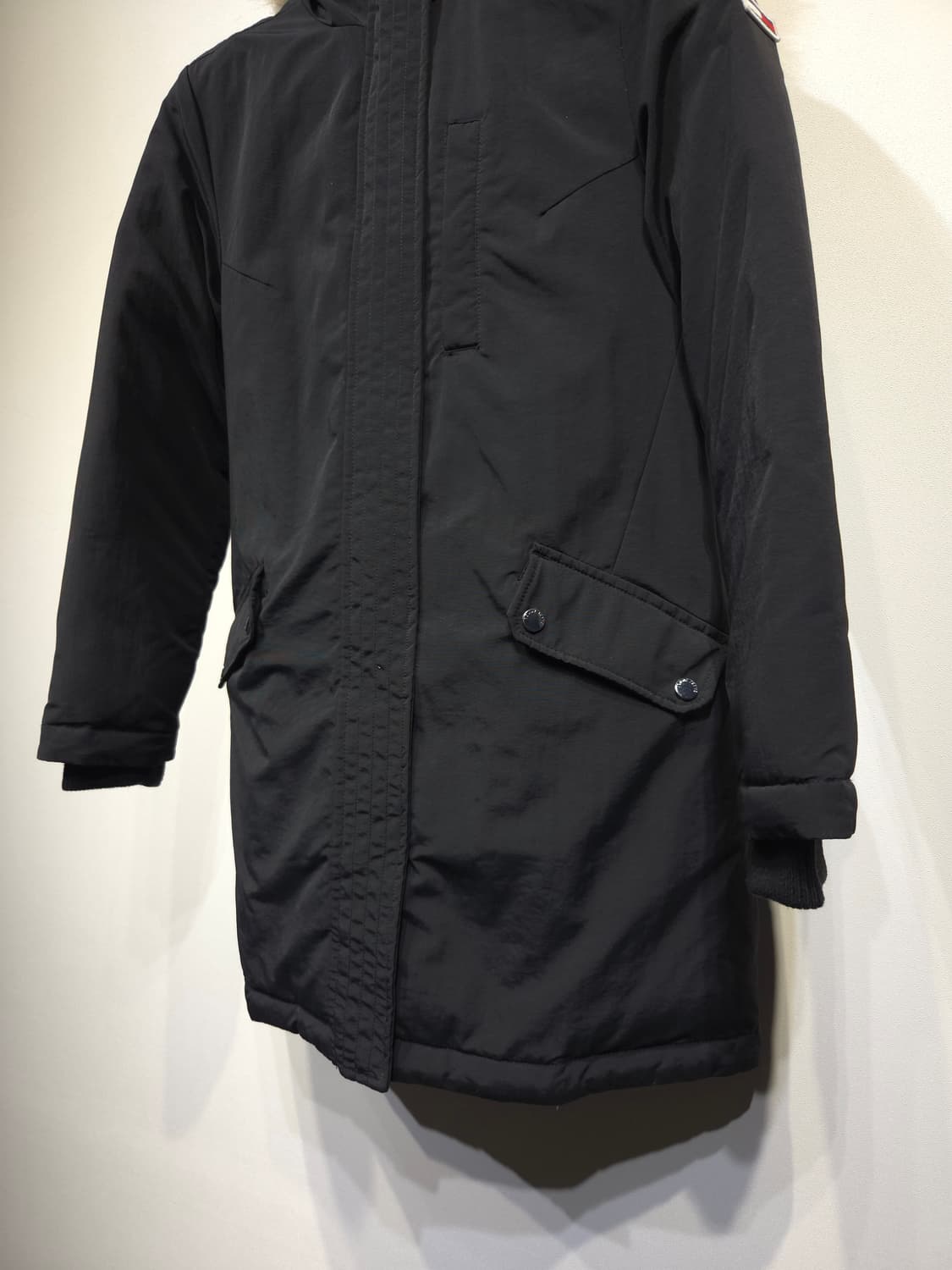 타미힐피거 블랙 다운 롱패딩_XS 상품이미지4