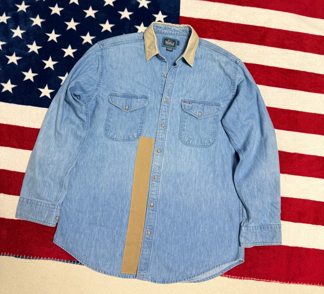 울리치데님셔츠woolrich denim shirt 빈티지데님셔츠 워크셔츠 상품이미지4