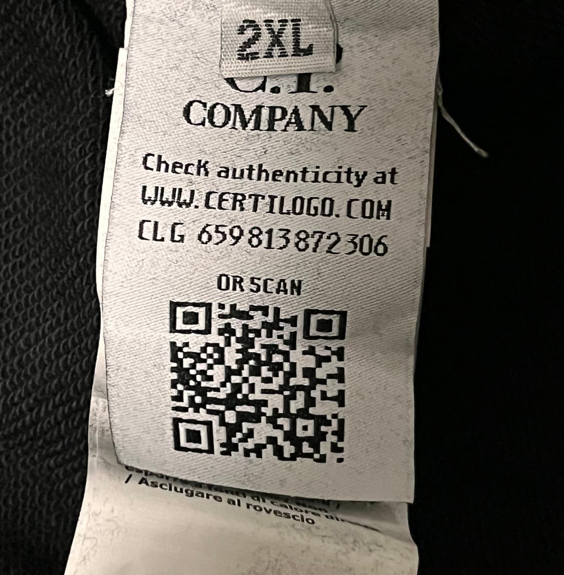 C.P. 컴퍼니 블랙 후드티 2XL 상품이미지3