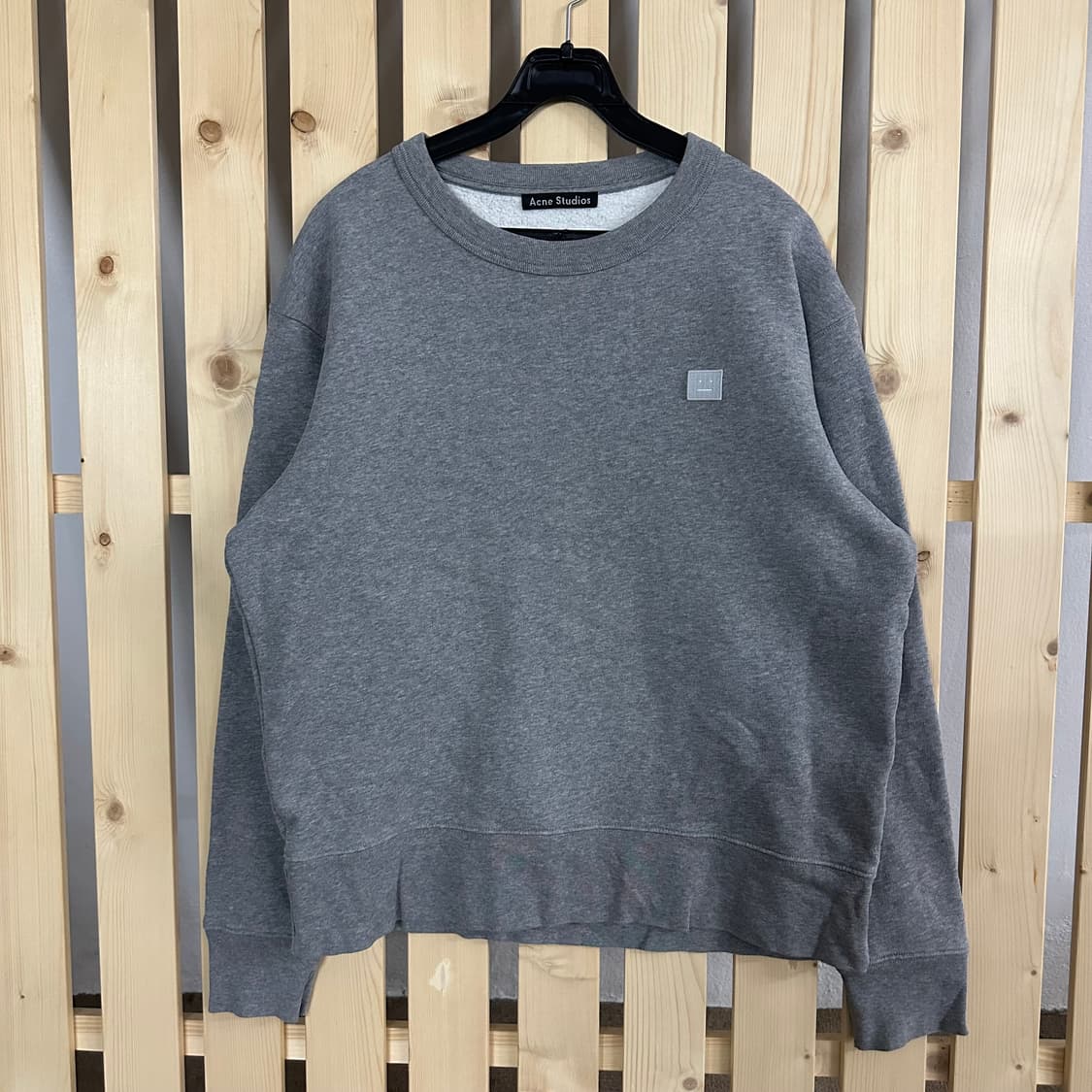 (M) 아크네스튜디오 페어뷰 페이스 그레이 맨투맨 상품이미지1