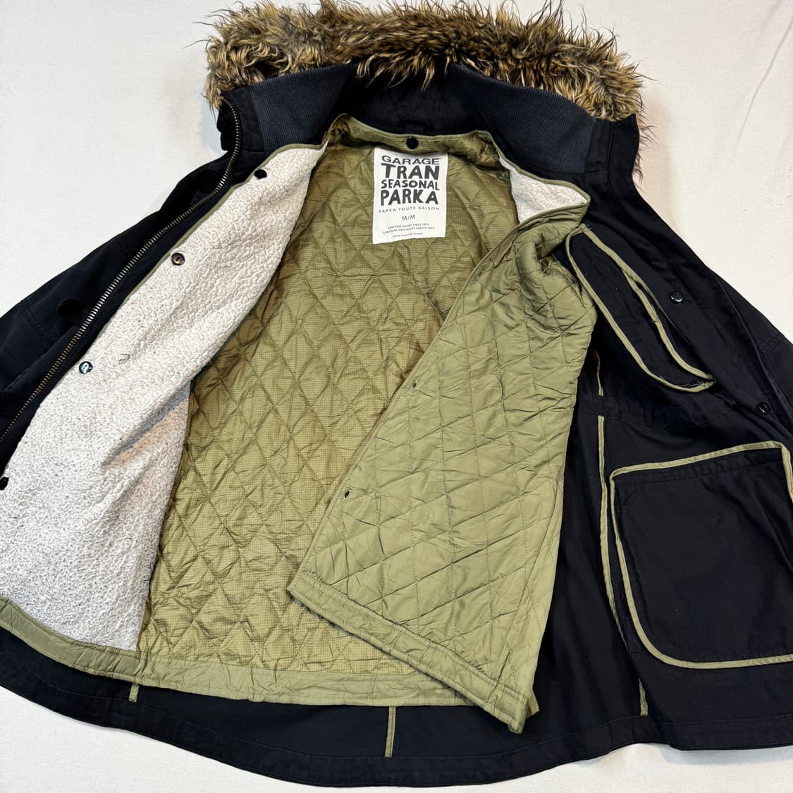 M) GARAGE 개러지 퍼 트리밍 파카 야상 점퍼 상품이미지5