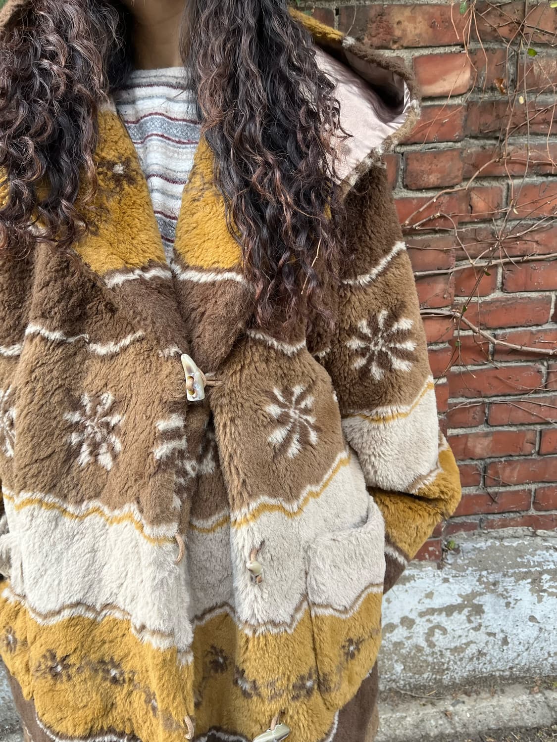 겨울 히피 에코 퍼 코트 상품이미지5